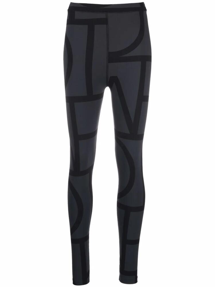 TOTEME Monogram two-tone leggings - Black Cover