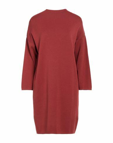 Soallure Woman Mini dress Brick red Viscose, Polyester Cover