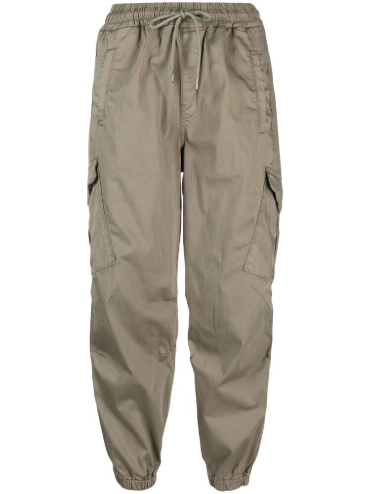 AG Jeans tapered drawstring cargo trousers - Green Cover