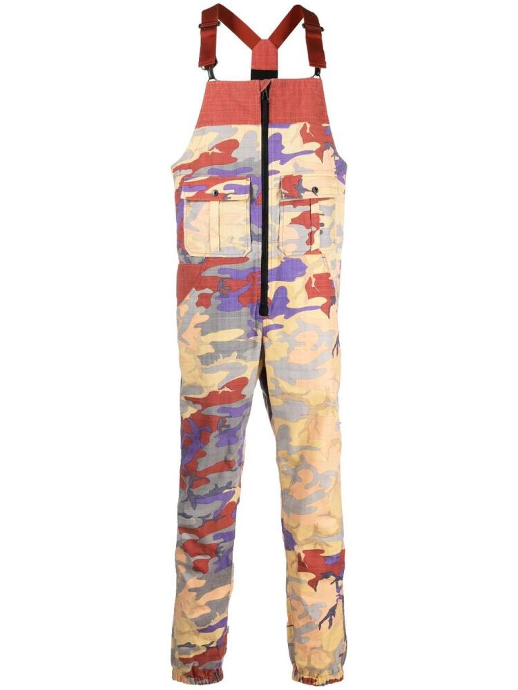 Stone Island camouflage-print dungarees - Red Cover