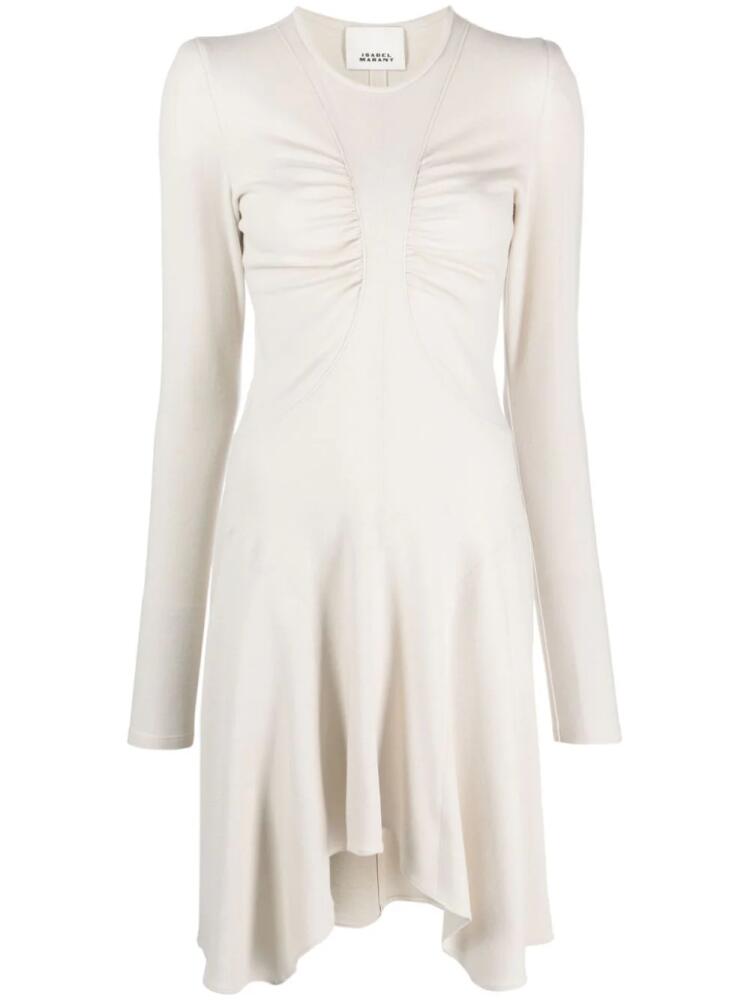 ISABEL MARANT Devane asymmetric midi dress - Neutrals Cover