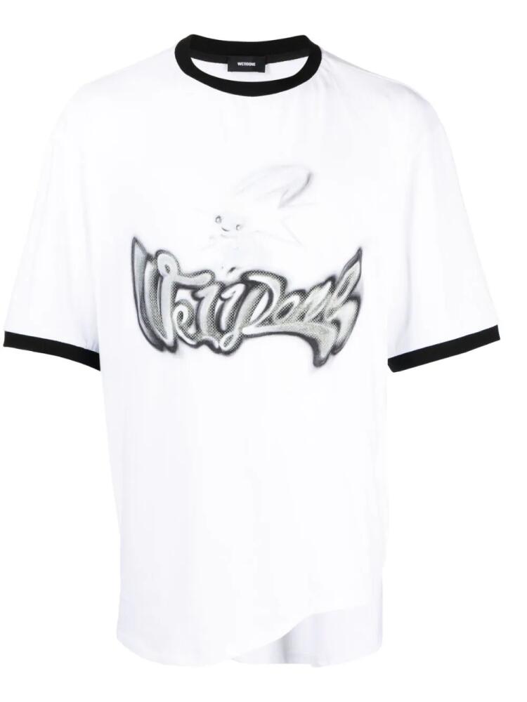 We11done logo-print cotton T-shirt - White Cover