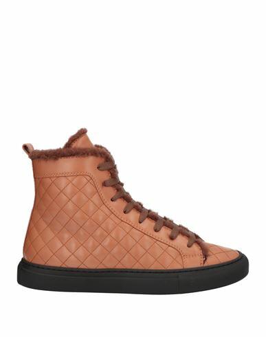 Le Silla Woman Sneakers Tan Soft Leather, Shearling Cover