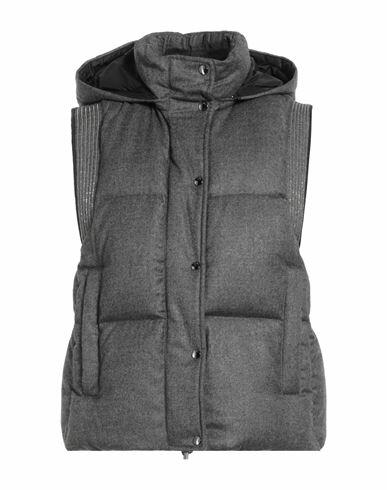 Peserico Woman Puffer Steel grey Polyester, Viscose, Nylon, Metallic fiber, Cashmere Cover