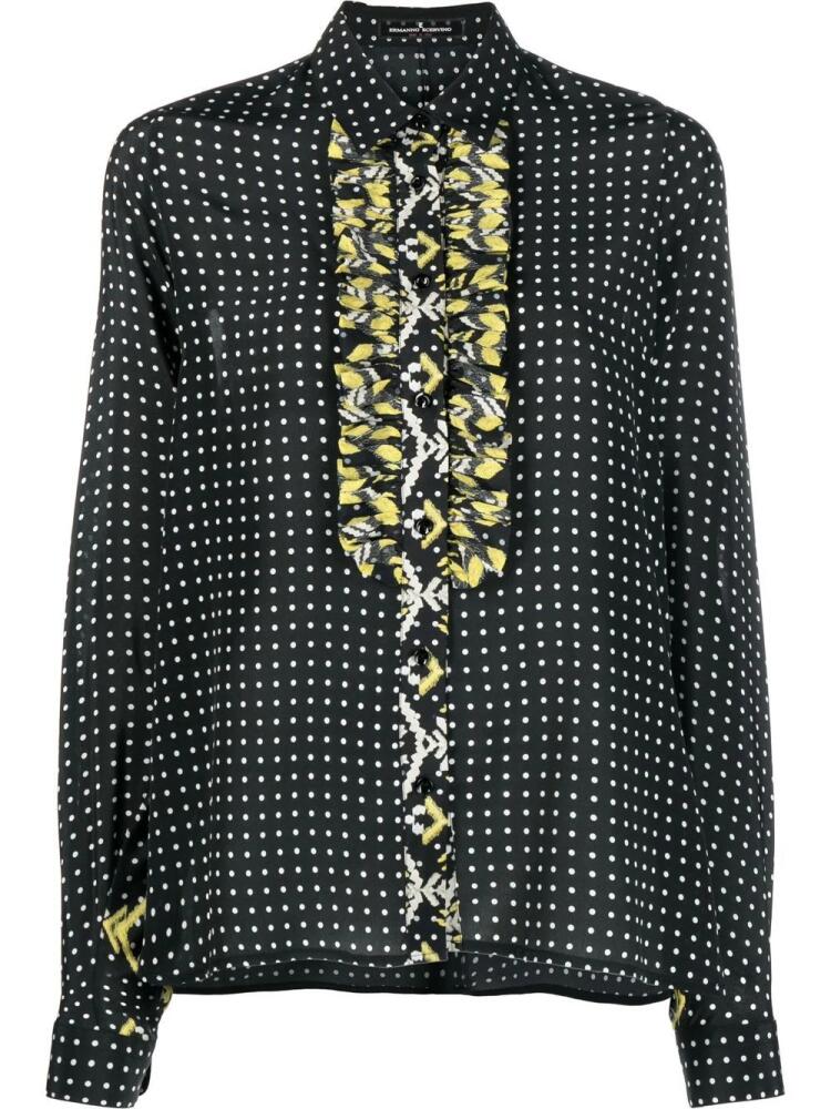 Ermanno Scervino polka dot-print silk blouse - Black Cover