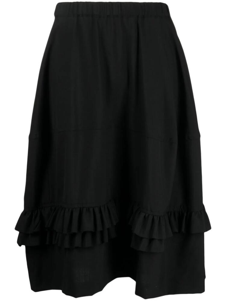 Black Comme Des Garçons ruffled high-waist skirt Cover