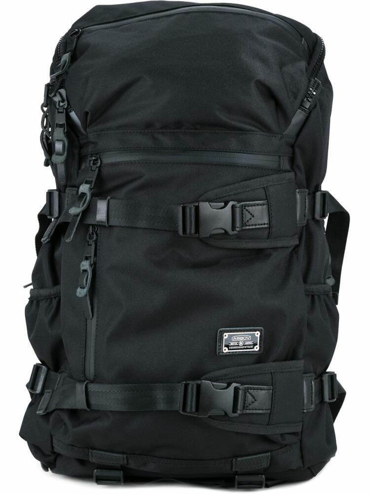 As2ov Cordura Dobby 305D round zip backpack - Black Cover