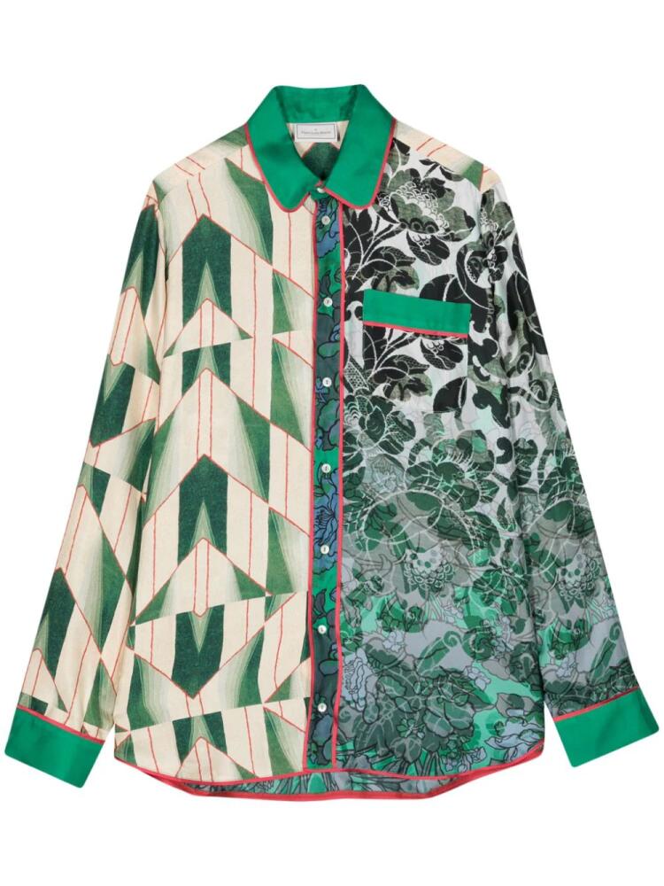 Pierre-Louis Mascia Aloe silk shirt - Green Cover