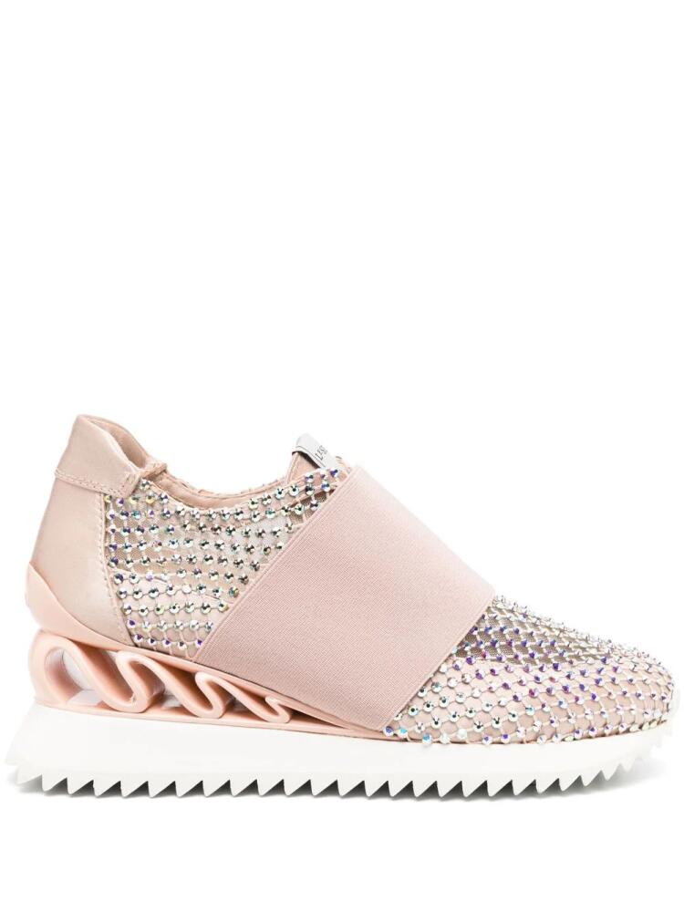 Le Silla Gilda crystal-embellished sneakers - Neutrals Cover