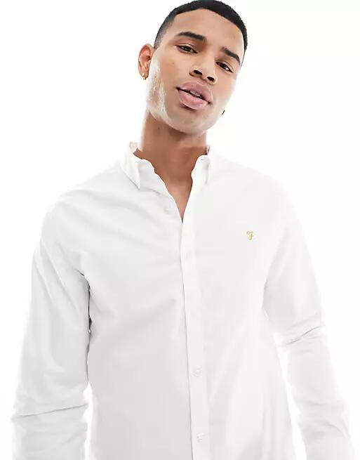 Farah Brewer long sleeve shirt in white Cover