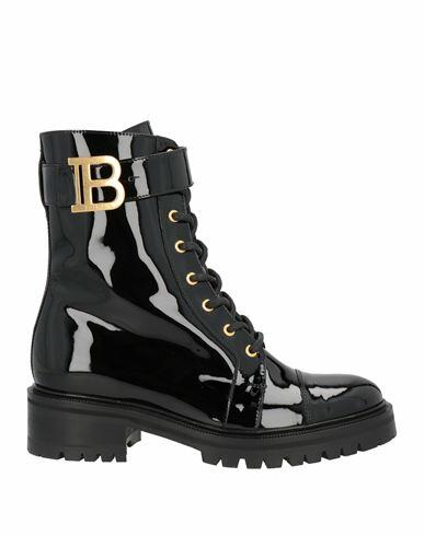 Balmain Woman Ankle boots Black Calfskin Cover