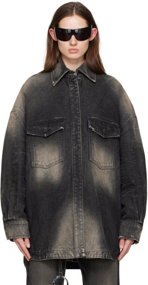 The Attico Gray Short Denim Jacket Cover