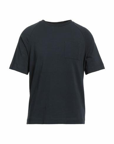 Alpha Studio Man T-shirt Midnight blue Cotton, Elastane Cover