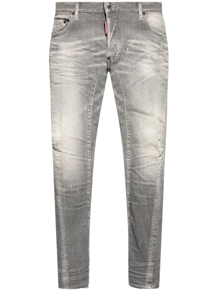 DSQUARED2 distressed low-rise skinny jeans - Grey Cover