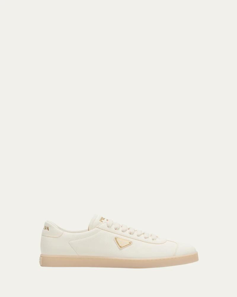 Prada Men's Lane Deerskin Low-Top Sneakers Cover