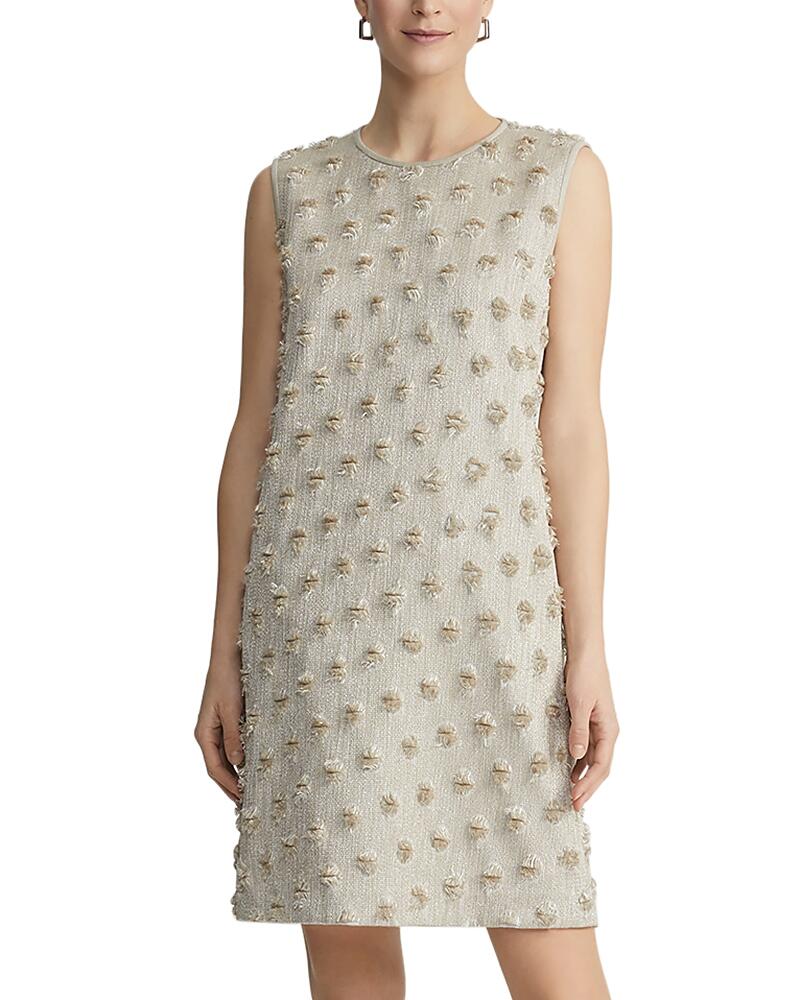 Lafayette 148 New York Fringed Dot Shift Dress Cover