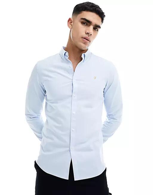 Farah Brewer long sleeve shirt in blue Cover