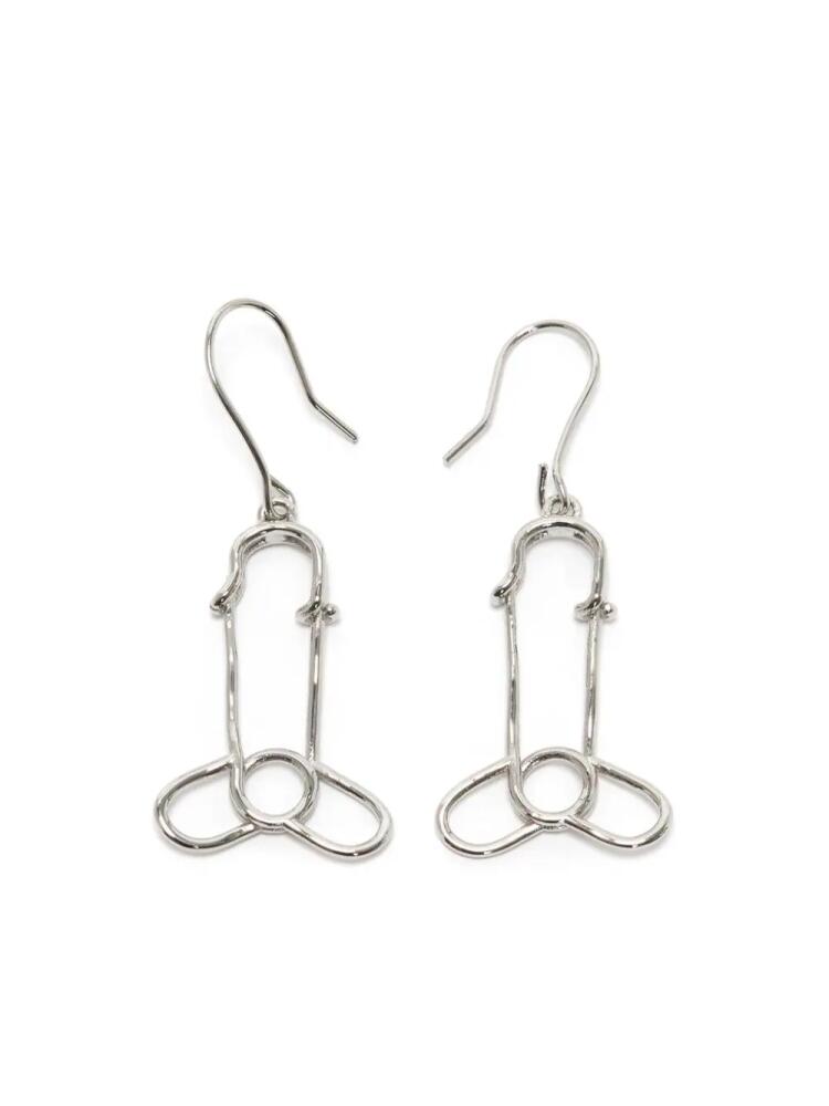 JW Anderson safety-pin pendant earrings - Silver Cover