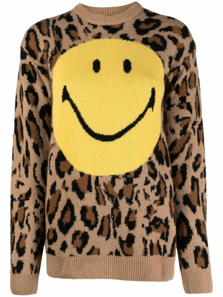 Joshua Sanders smiley-face anima-pattern jumper - Neutrals Cover