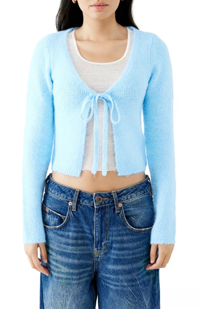 BDG Urban Outfitters Tie Front Cardigan in Light Blue Cover