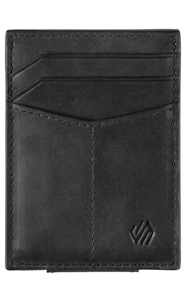 Johnston & Murphy Rhodes Leather Money Clip Card Case in Black Cover