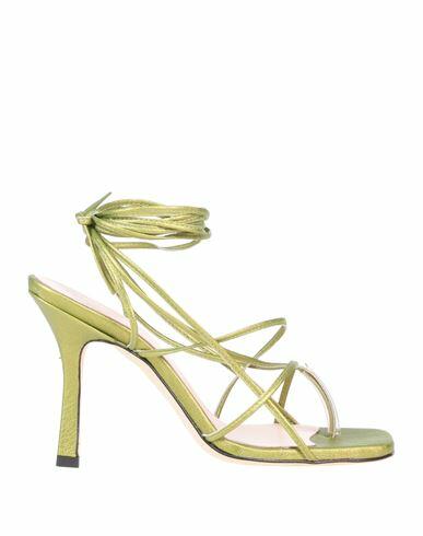 Luca Valentini Woman Sandals Acid green Leather Cover