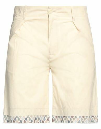 Grey Daniele Alessandrini Man Shorts & Bermuda Shorts Ivory Cotton, Elastane, Polyester Cover