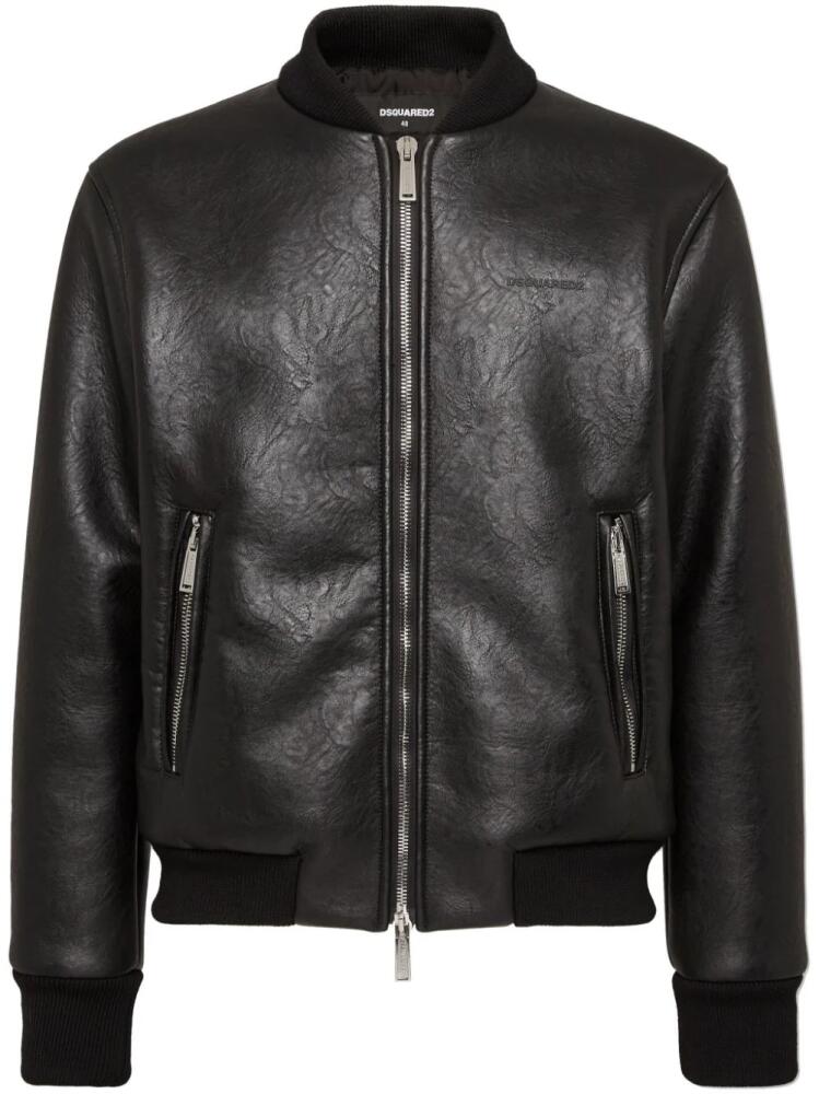 DSQUARED2 logo-embossed bomber jacket - Black Cover