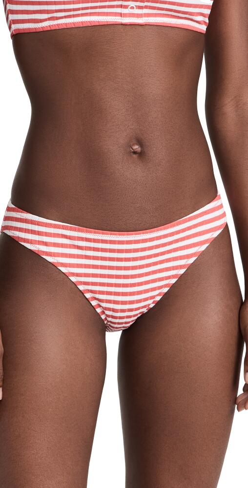 Solid & Striped The Elle Button Bikini Bottoms Lava Stripe Cover