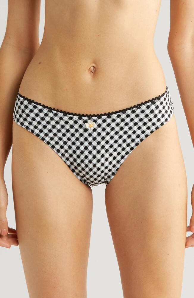 Solid & Striped Daphne Bikini Bottoms in Blackout X Marshmallow Cover