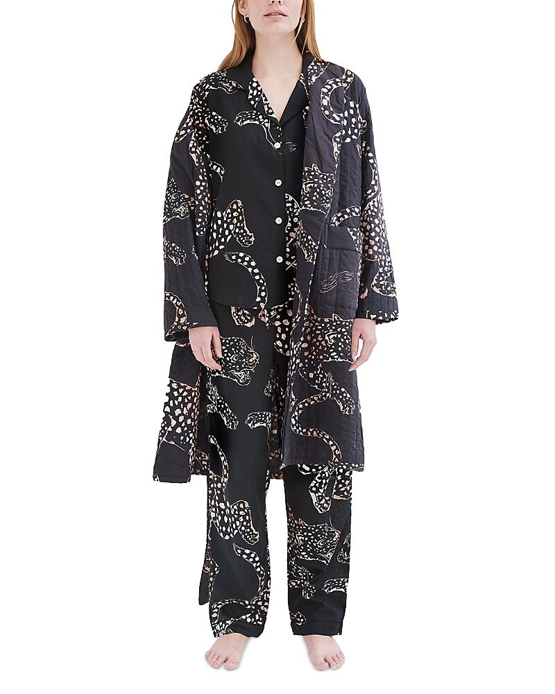 Desmond & Dempsey Jag Print Quilted Robe Cover