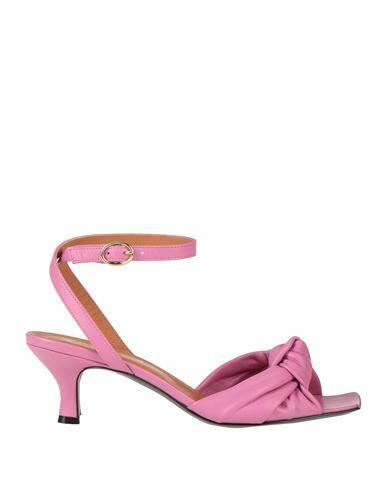 Via Roma 15 Woman Sandals Pink Soft Leather Cover