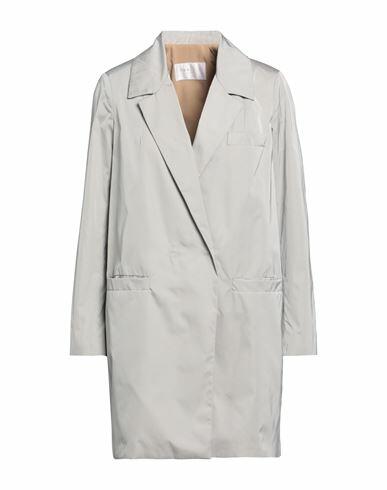 Annie P. Woman Overcoat & Trench Coat Grey Polyester Cover