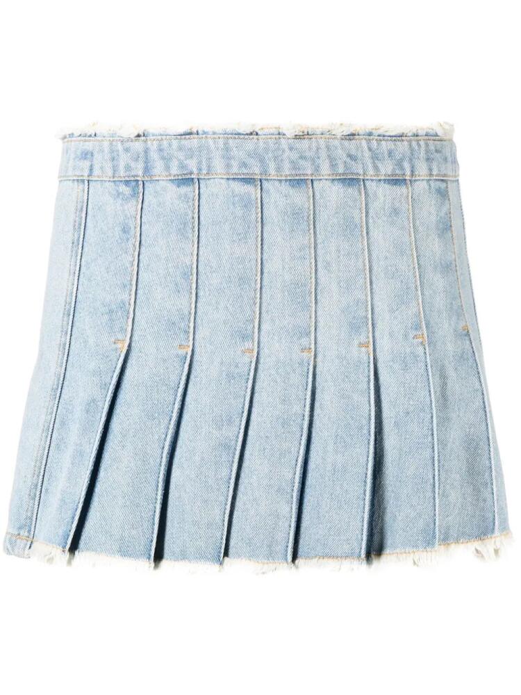 Andersson Bell pleated wrap denim skirt - Blue Cover