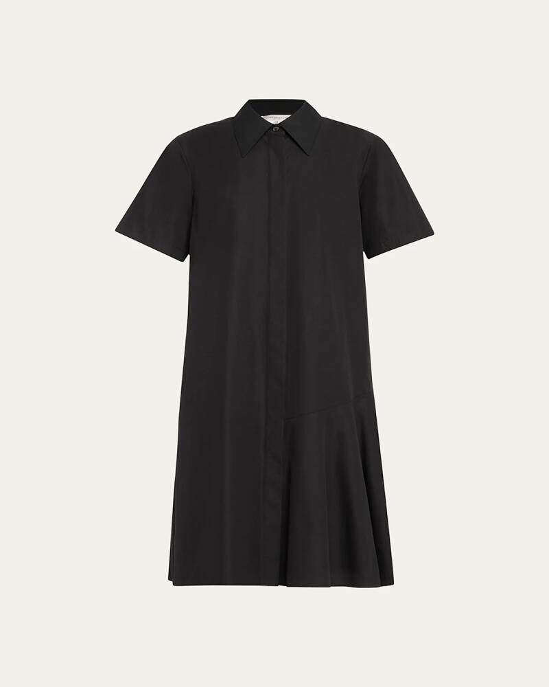 Lafayette 148 New York Flounce Cotton Poplin Midi Shirtdress Cover