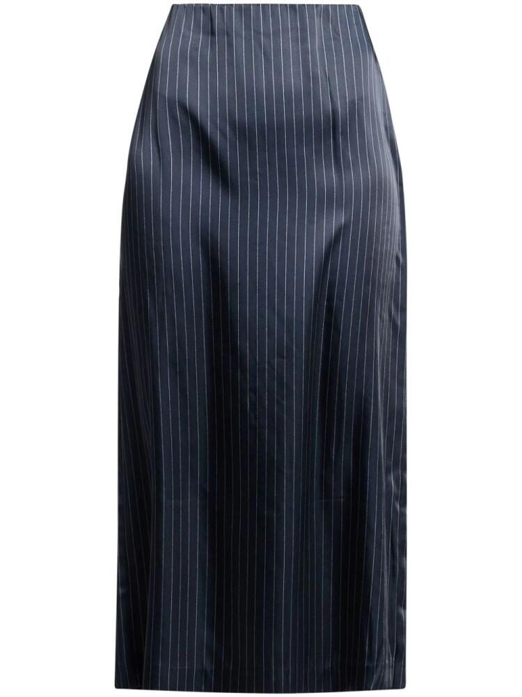 Vince pinstripe-pattern pencil midi skirt - Blue Cover