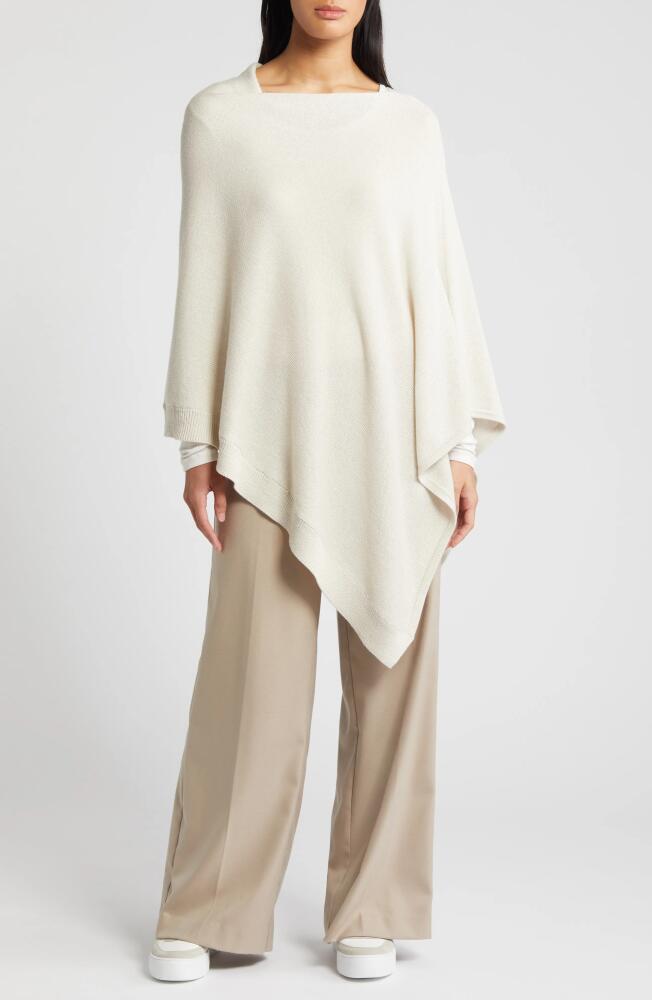 Nordstrom Asymmetric Poncho in Ivory Sand Cover