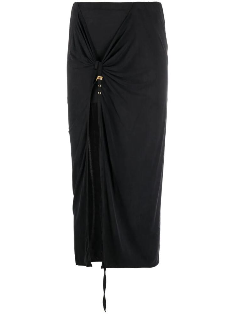 Jacquemus La jupe pareo Croissant midi skirt - Black Cover