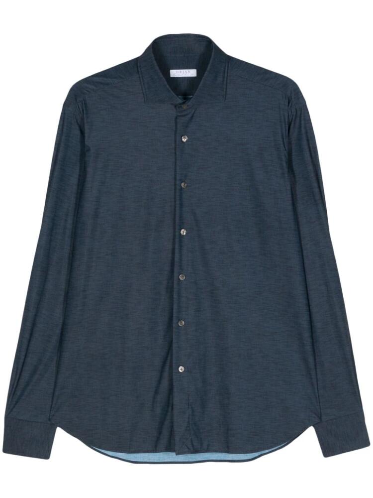 Orian long-sleeves mélange shirt - Blue Cover