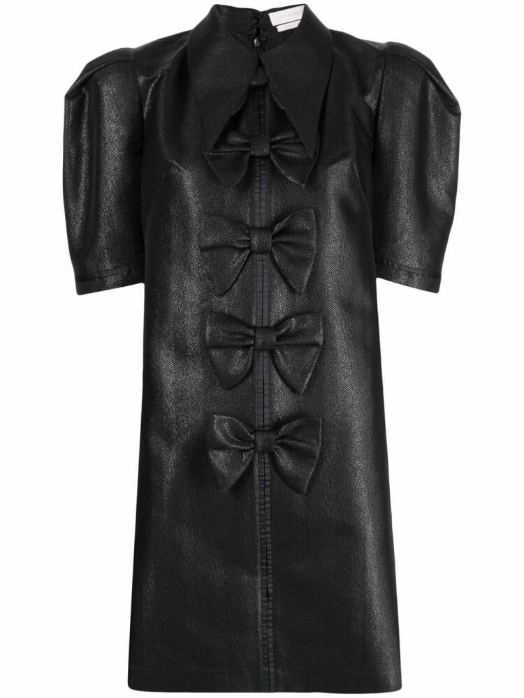 Saiid Kobeisy brocade faux-leather dress - Black Cover