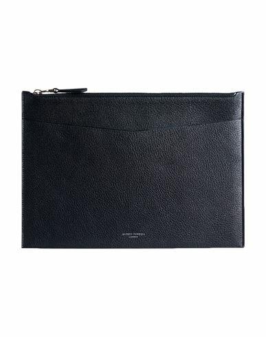 Dunhill Man Pouch Black Soft Leather Cover