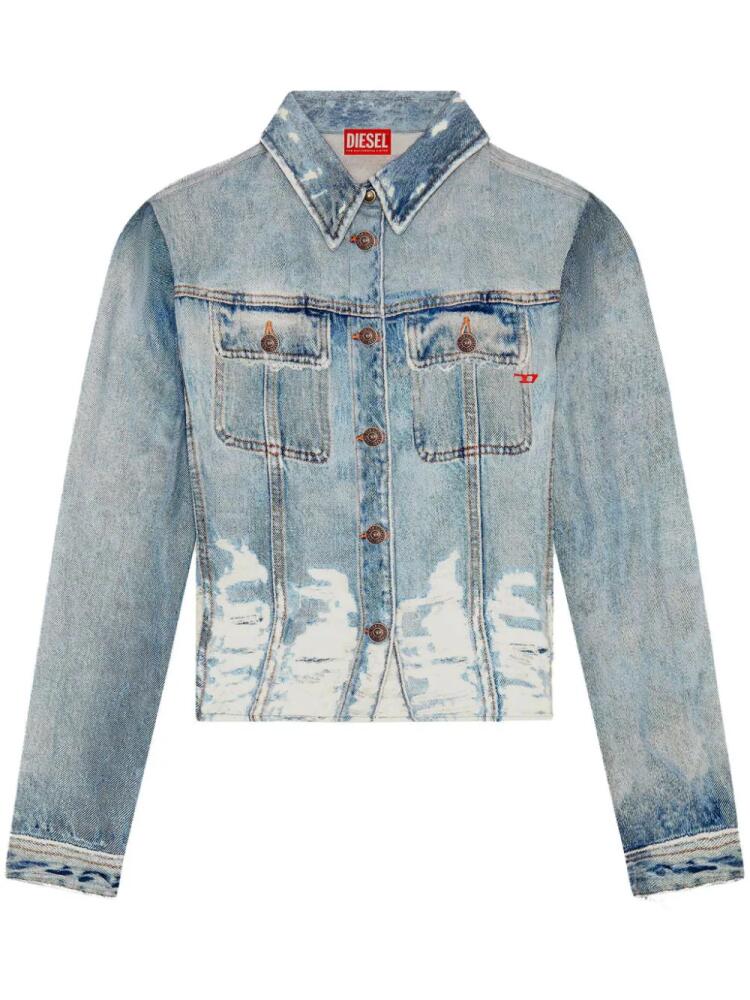 Diesel C-Lorelle denim-print shirt - Blue Cover