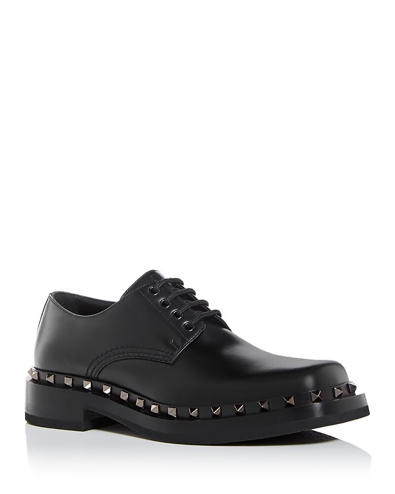 Valentino Garavani Men's Studded Square Toe Oxfords Cover