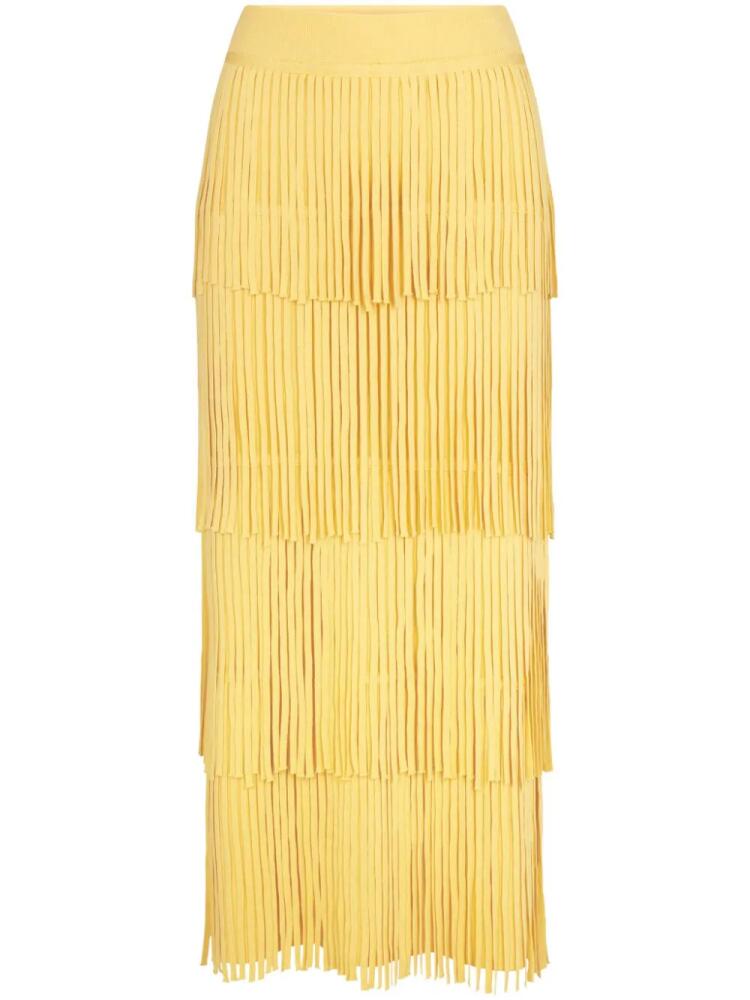 Simon Miller Za Za knit fringe maxi skirt - Yellow Cover