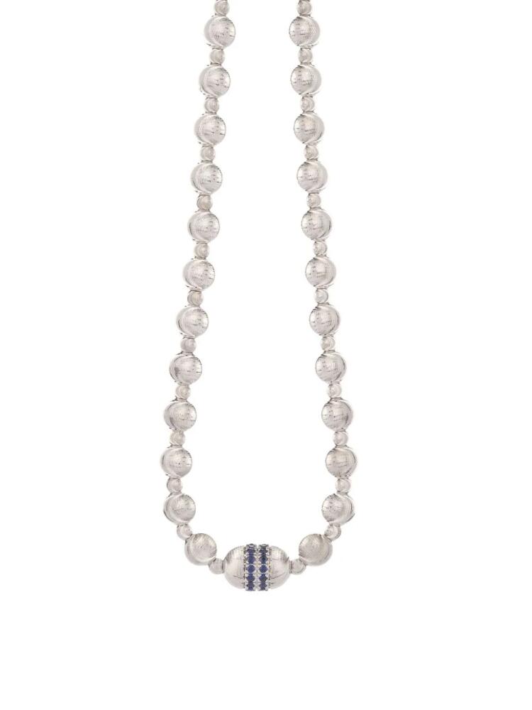 Officina Bernardi 18kt white gold Empire sapphire necklace - Silver Cover