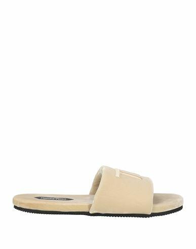 Tom Ford Man House slipper Beige Viscose, Cupro, Leather Cover