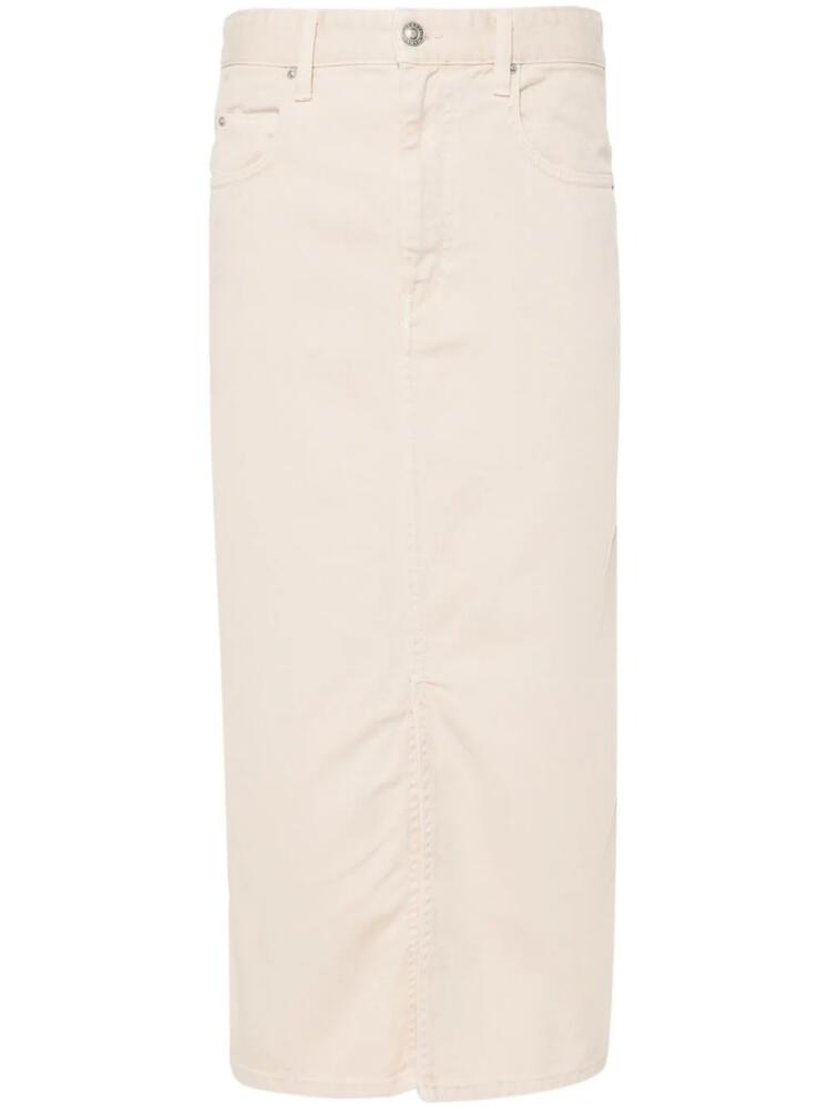 ISABEL MARANT Tilauria denim midi skirt - Neutrals Cover