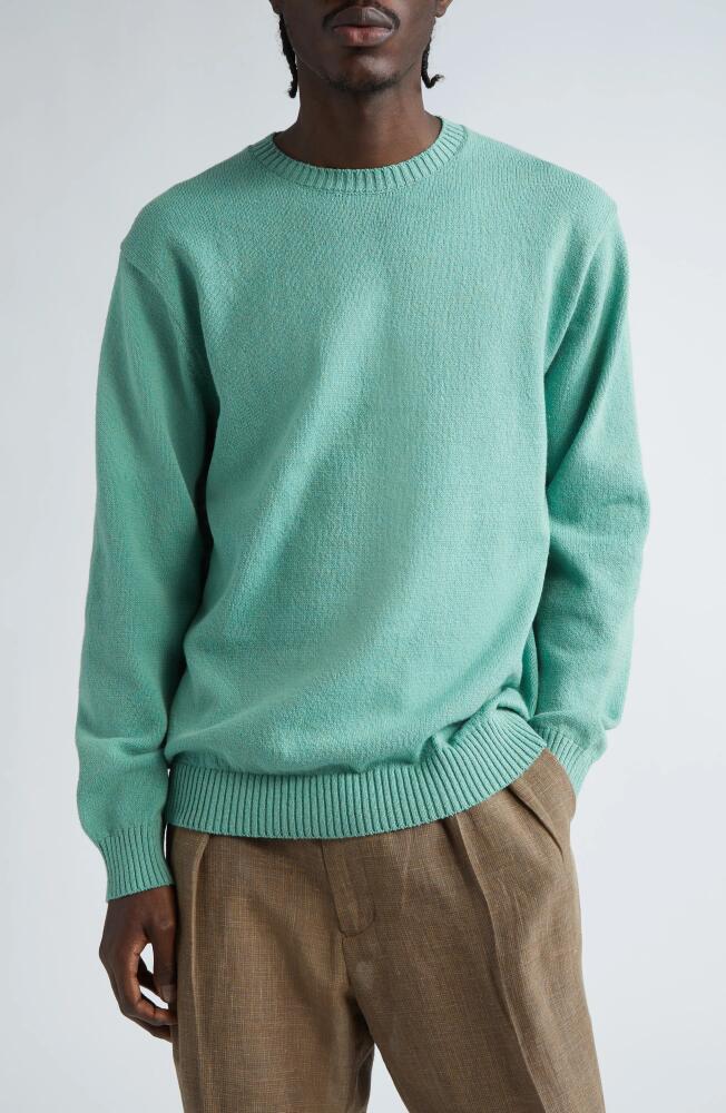 BEAMS Cotton Crewneck Sweater in Seafoam Cover