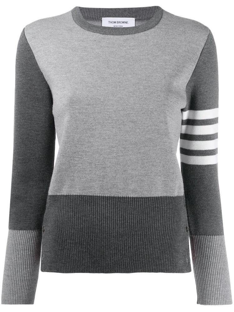 Thom Browne 4-Bar Milano stitch jumper - Grey Cover