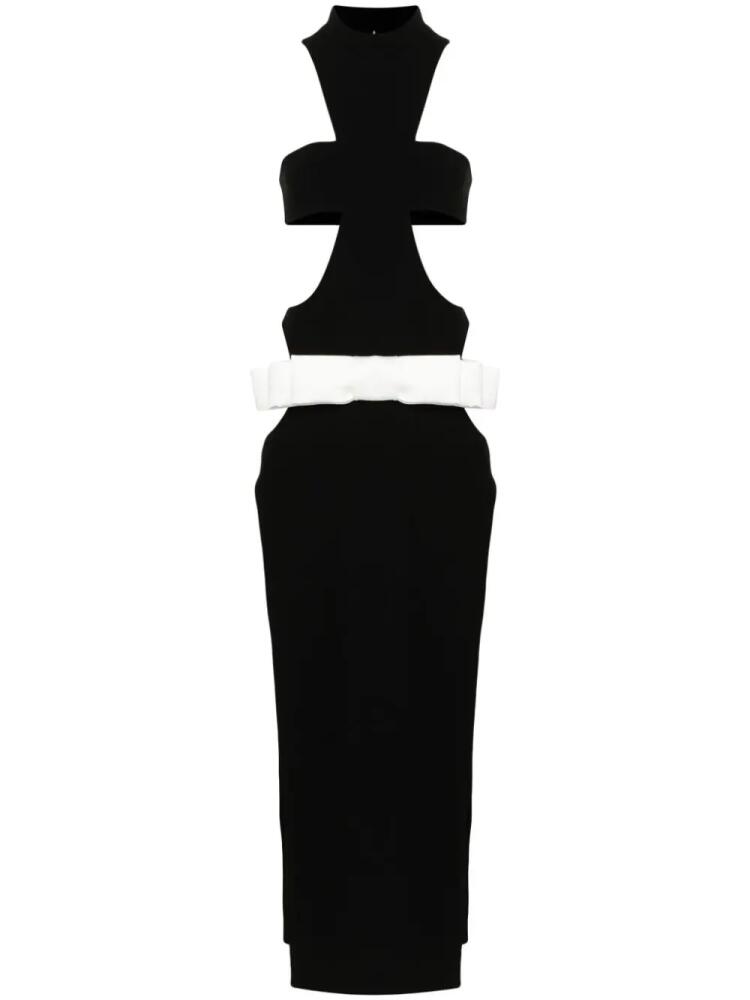 Isabel Sanchis bow-detail gown - Black Cover